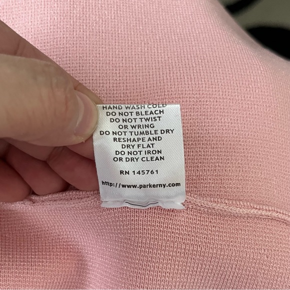 Parker Ryker Ballerina Pink Ruffle Knit Sleeveless Dress Womens Size Medium - Picture 12 of 13